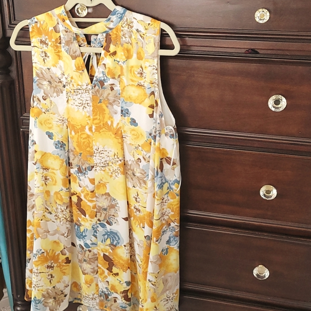 New yellow Floral dress